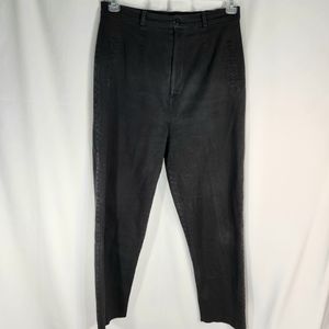 Stefano basics Black Straight Leg Cotton Pants w/Pockets Plus Size 16